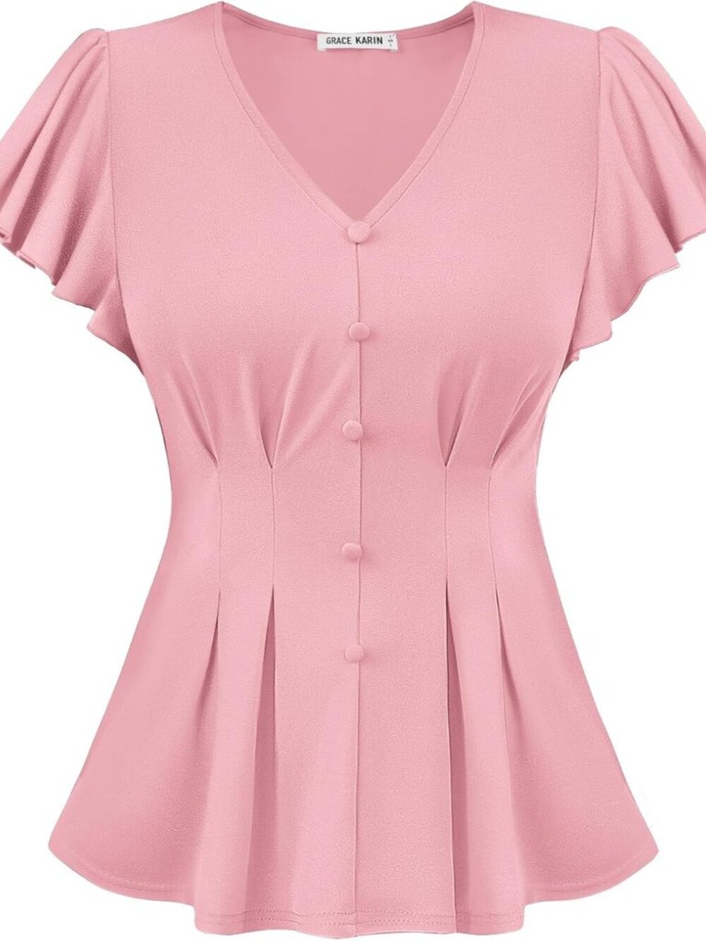 Womens Summer Blouses Dressy Casual Ruffle Peplum Tops